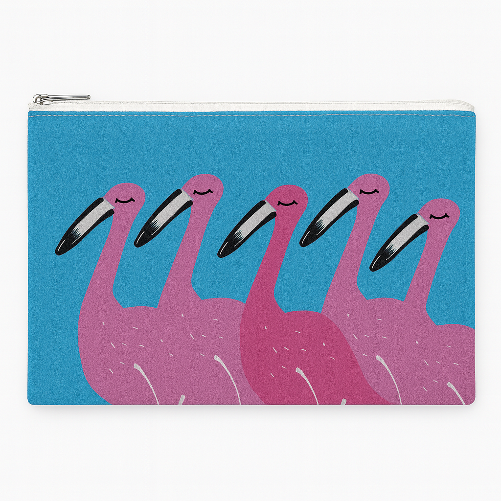 Комплект косметичек Presentville Double Розовые фламинго 2 шт. (K2D_21M012_WH)