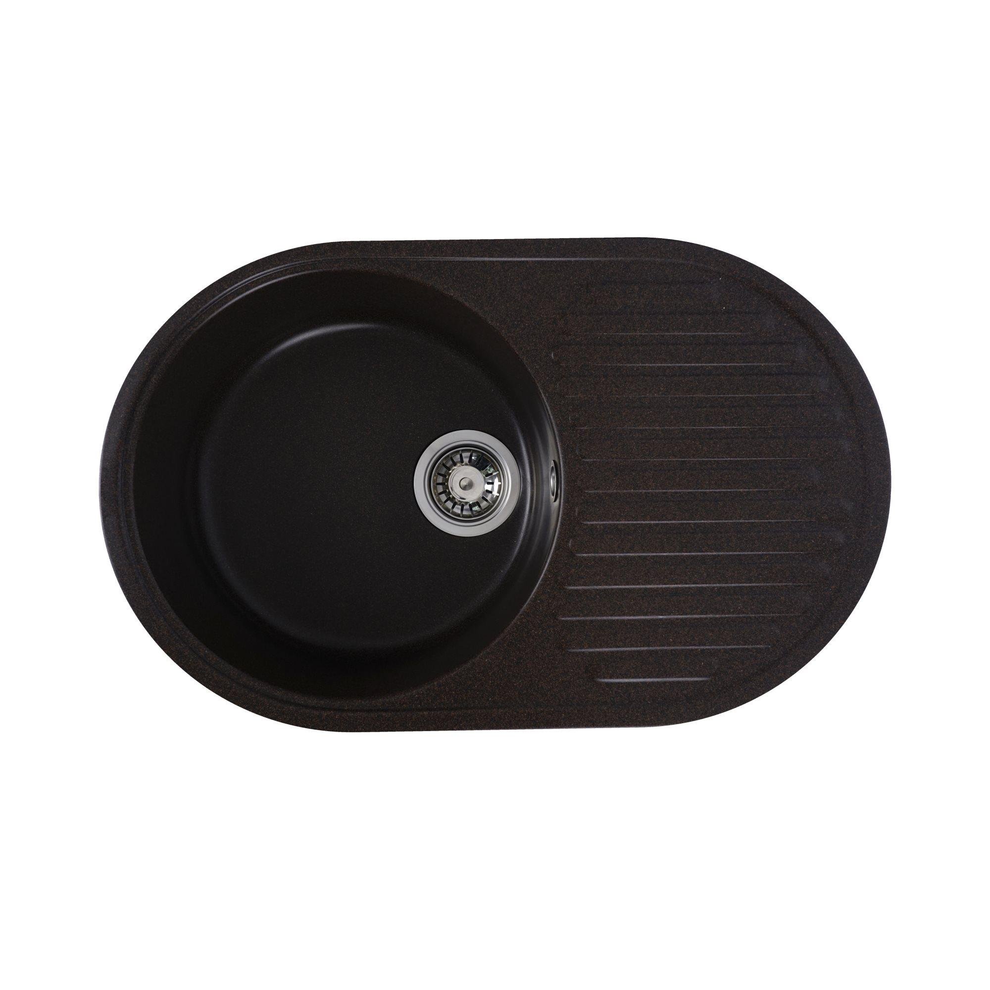 Мойка для кухни гранитная Platinum 7346 ASTORIA глянцевая Шоколадный