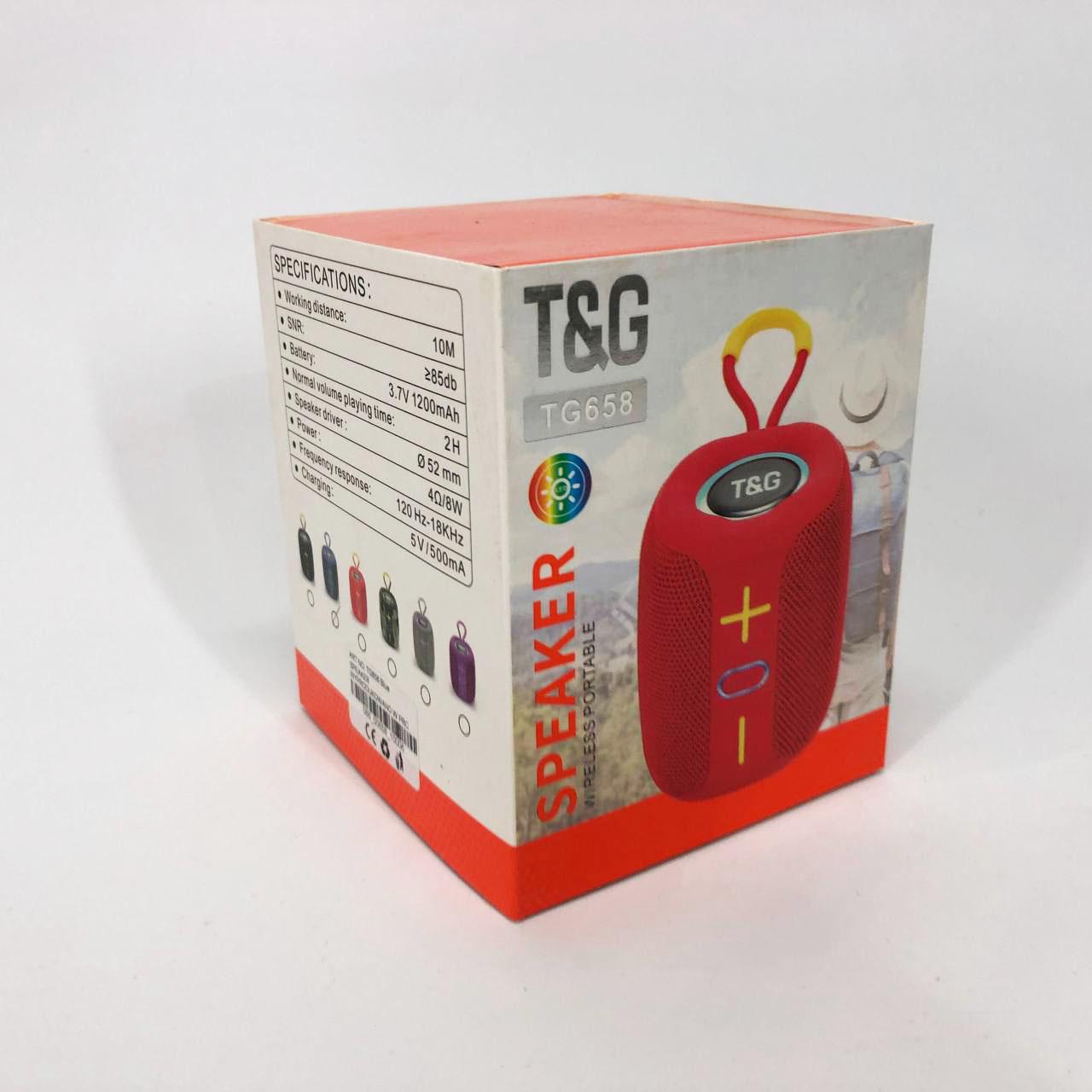 Колонка портативна з RGB підсвічуванням/акумуляторна TG658 8W Синій - фото 12