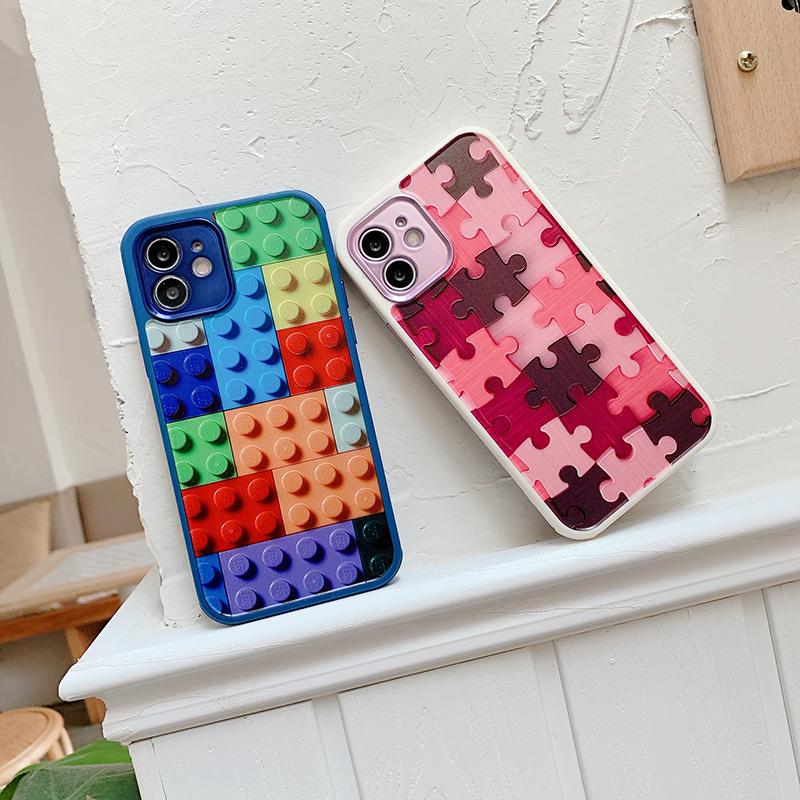 Чехол для iPhone 11 Малиновый Пазл с защитой камеры - фото 3
