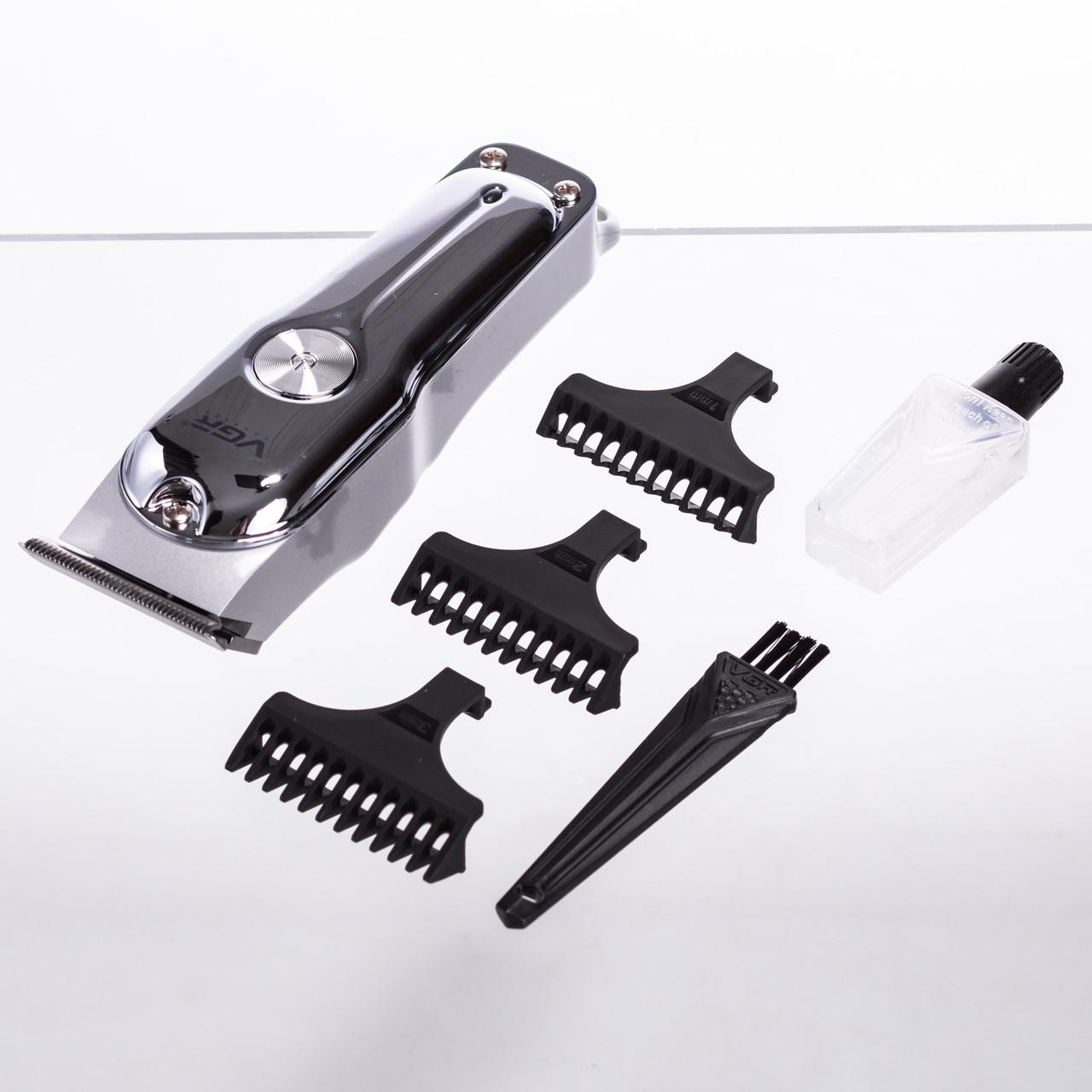 Машинка для стрижки VGR V-071 аккумуляторная Серебристый (7357) - фото 2