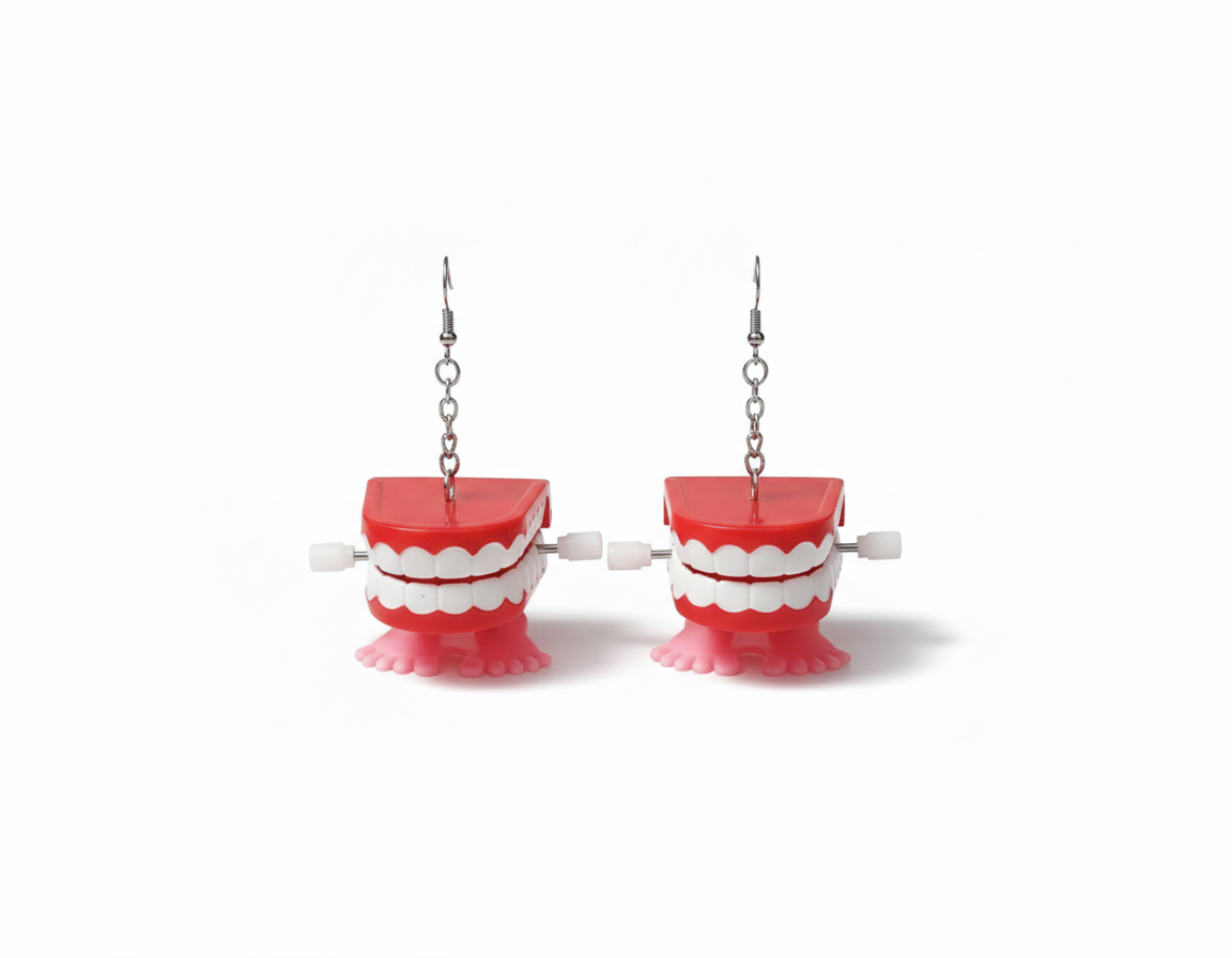 Серьги заводные с зубами (2473213820)