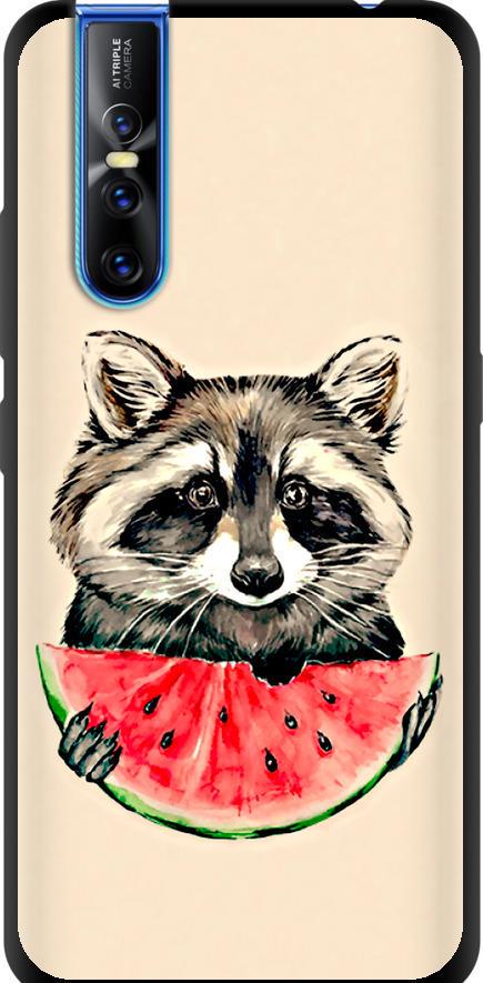 Чехол на Vivo V15 pro Енотик с арбузом (4605b-1763-42517)