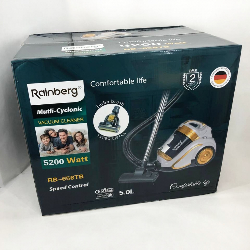 Пилосос Rainberg RB-658TB колбовий турбощітка 5200W (26202611) - фото 17
