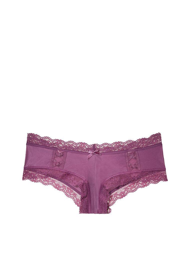 Трусики Victoria's Secret Very Sexy Floral Lace & Mesh Cheeky Panty S Бордовый (23822383)