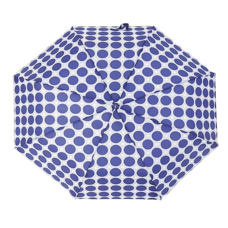 Парасолька складна автомат Dots 8 спиць купол 95 см Light Blue (28915391) - фото 1