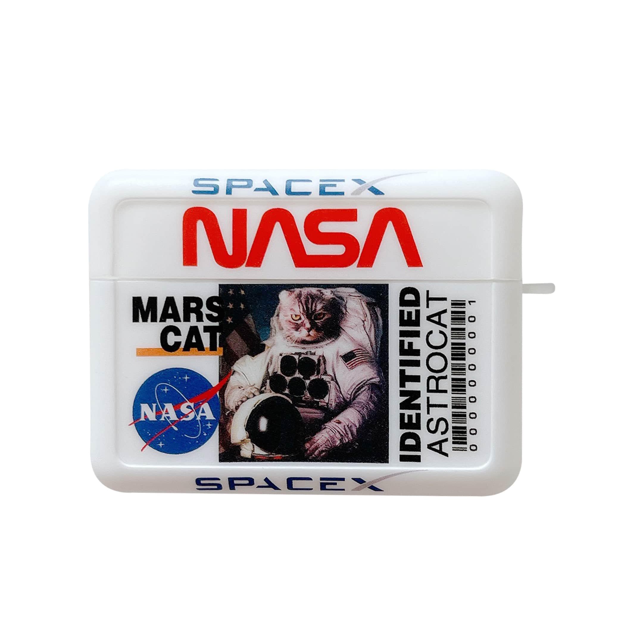 Чехол для Apple Airpods Pro NASA Марсианский кот Белый