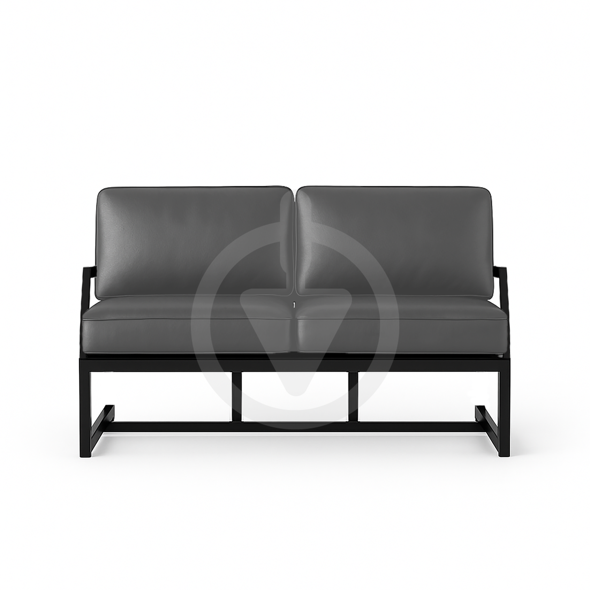 Диван металевий AVVS Атлас з підлокотниками лофт екошкіра 156 см Сірий - фото 2 Диван металевий AVVS Атлас з підлокотниками лофт екошкіра 156 см Сірий - фото 2