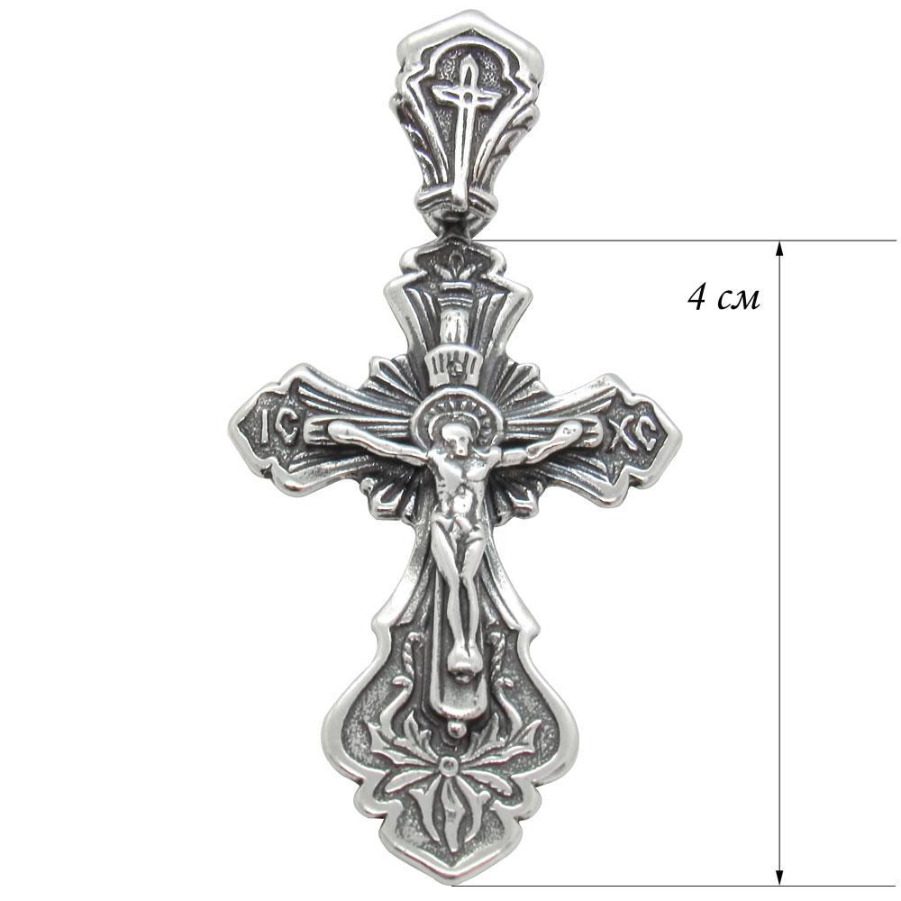 Срібний християнський підвіс Хрестик 10 (1137360822) - фото 2 Срібний християнський підвіс Хрестик 10 (1137360822) - фото 2