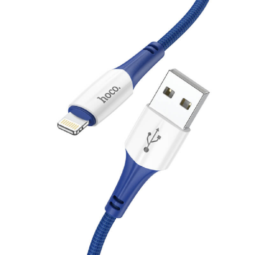 Кабель Hoco Lightning Ferry Charging X70 1 м 2,4A Blue - фото 1