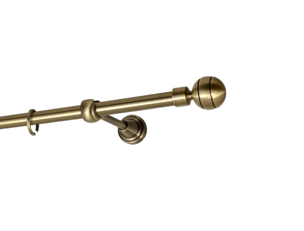 Карниз MStyle Паоло металлический однорядный труба 16 мм 160 см Антик (J010001)