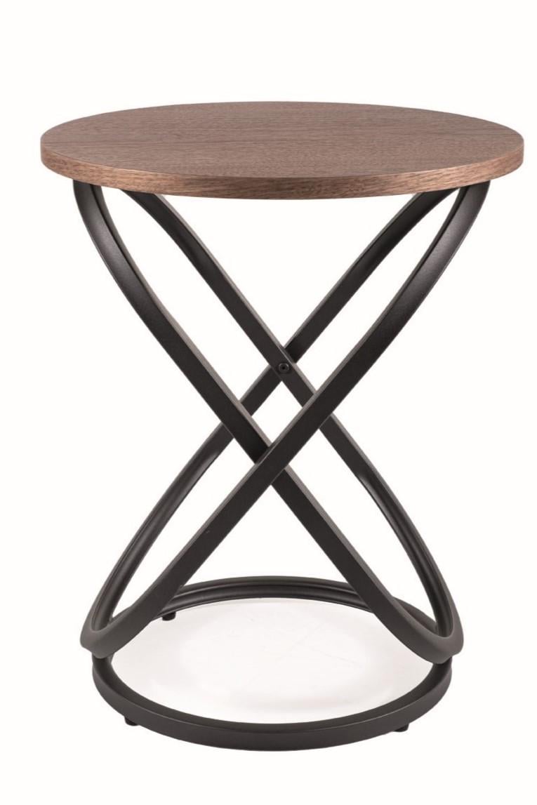 Журнальный столик Signal EOS E 45 см Орех/Черный EOSEORC) - фото 3