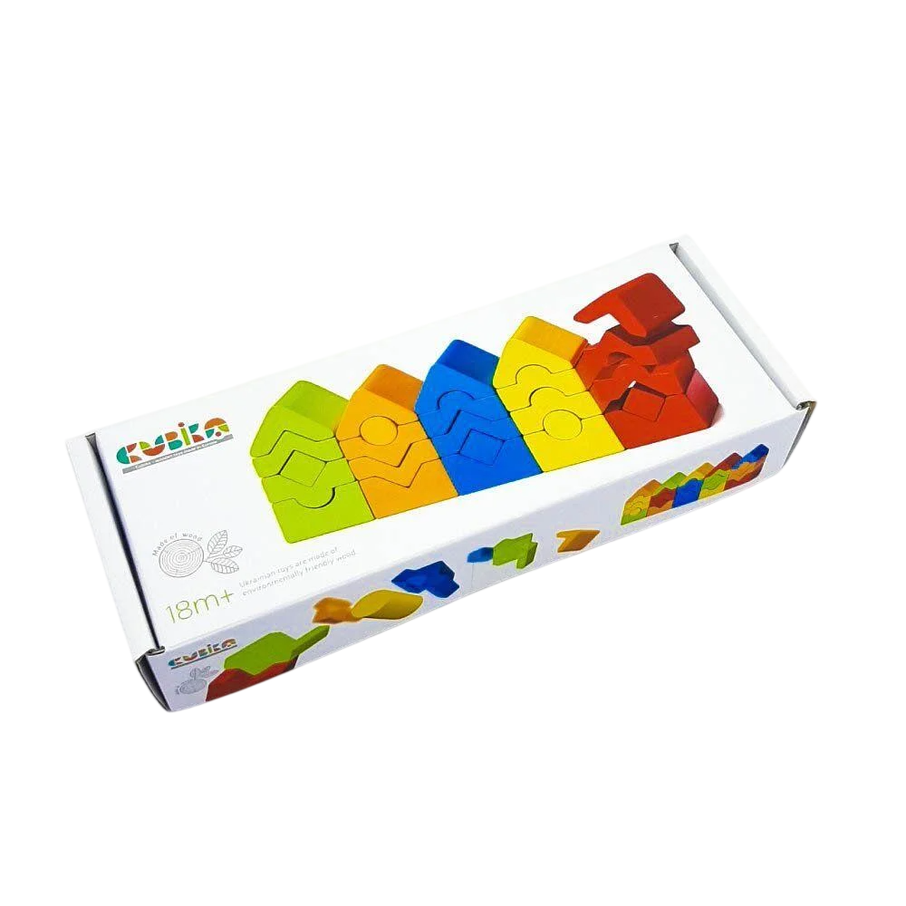 Деревянная игрушка Cubika Пирамидка 25 дет. Разноцветный (150-98-15016)