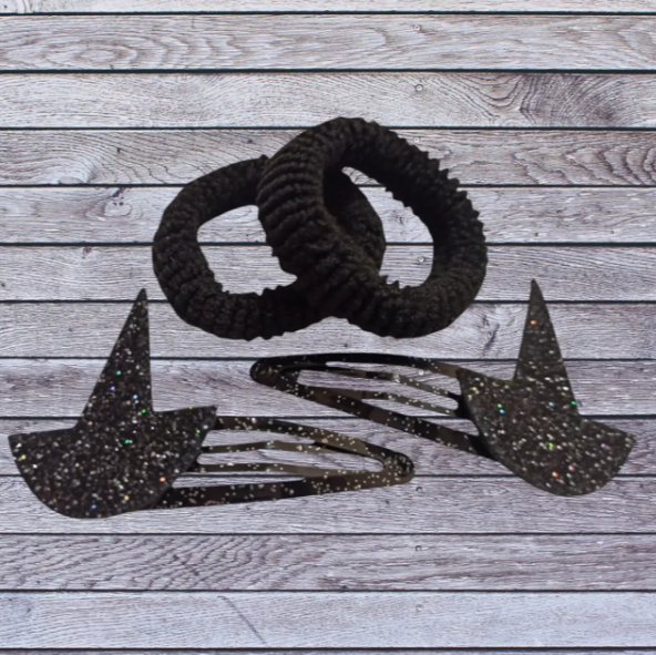 Заколки на Хелловін з резинками One size Чорний (703123) - фото 4 Заколки на Хелловін з резинками One size Чорний (703123) - фото 4