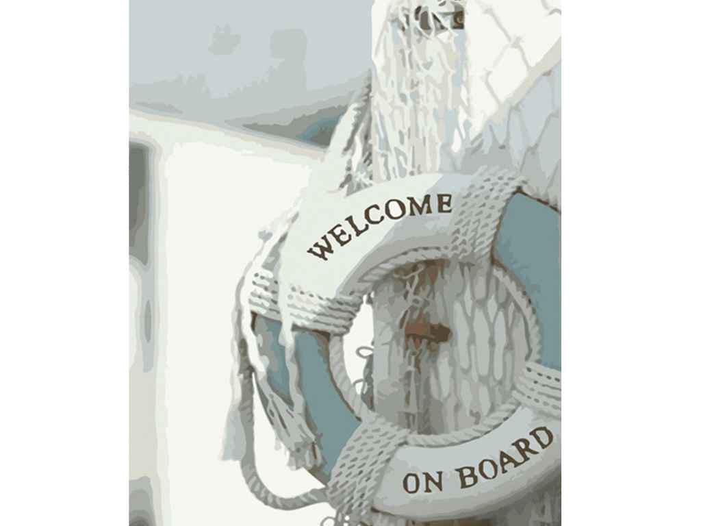 Картина по номерам Strateg Добро пожаловать на борт 40х50 см (DY315)