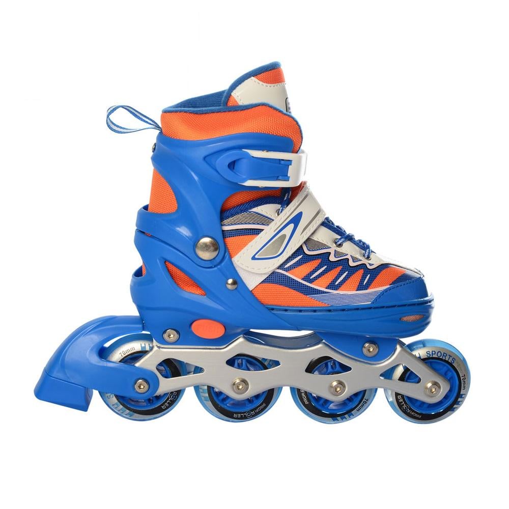 Ролики A 4122-M-BL р. 35-38 Синій/Помаранчевий - фото 1 Ролики A 4122-M-BL р. 35-38 Синій/Помаранчевий - фото 1