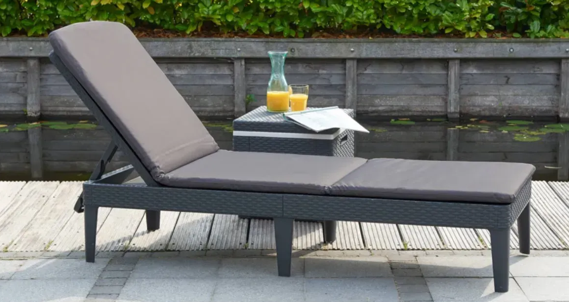 Шезлонг пластиковый Keter Jaipur Графит (235162) - фото 6 Шезлонг пластиковый Keter Jaipur Графит (235162) - фото 6