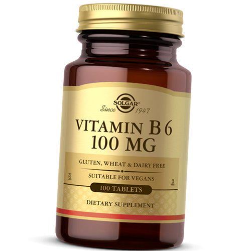 Витамины Solgar Vitamin B6 100 мг 100 табл. (36313132)