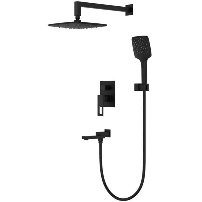 Система душевая G 7117-6 BLACK скрытого монтажа на три потребителя Черный (G 7117-6)