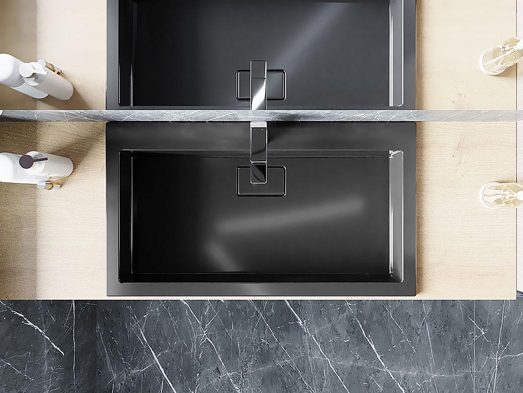 Умивальник накладний Status Aria Low 80 Black (726) - фото 6