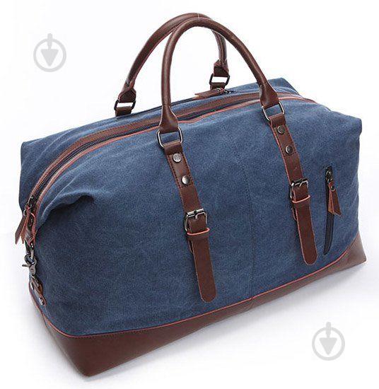 Дорожня сумка текстильна велика Vintage 20083 Синя (20083) - фото 4