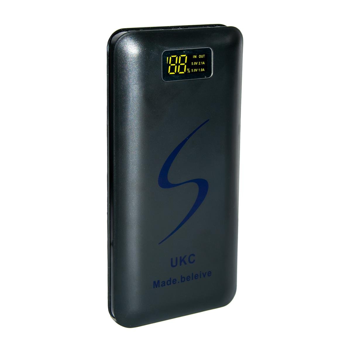 Повербанк UKC Smart 30000 mAh Led 2xUSB Чорний (1001563-Black)