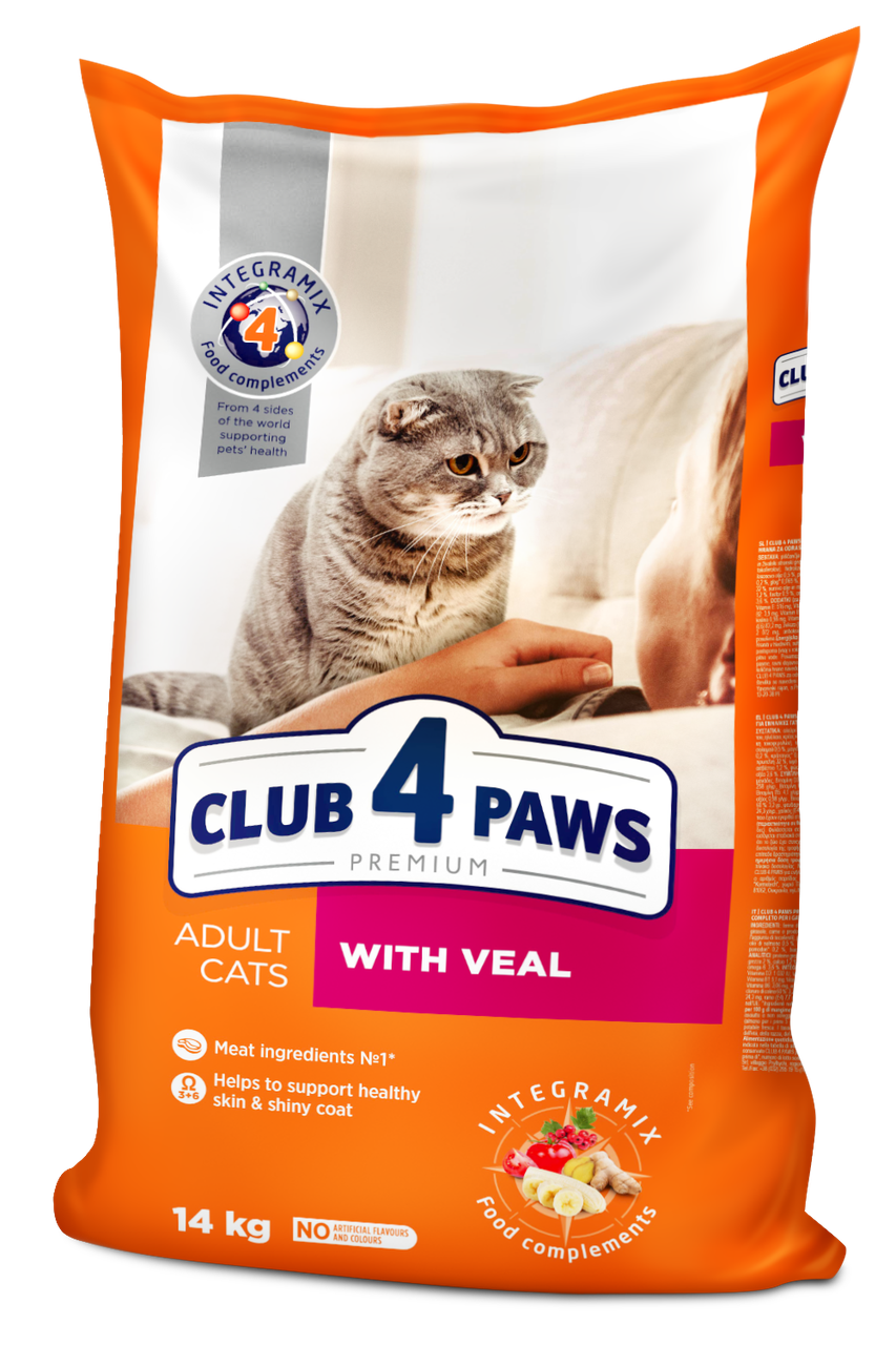 Сухий корм Club 4 Paws із телятиною 14 кг