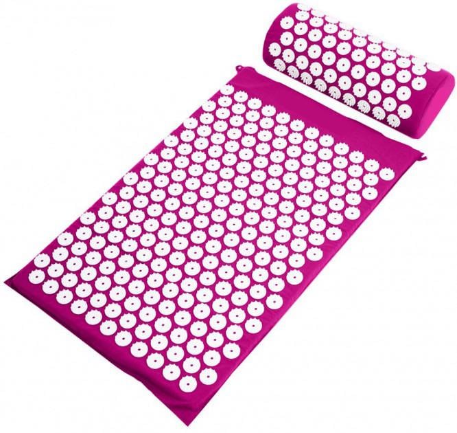 Килимок масажно- акупунктурний Acupressure Mat and Pillow Set з подушкою 64х40 см Фіолетовий