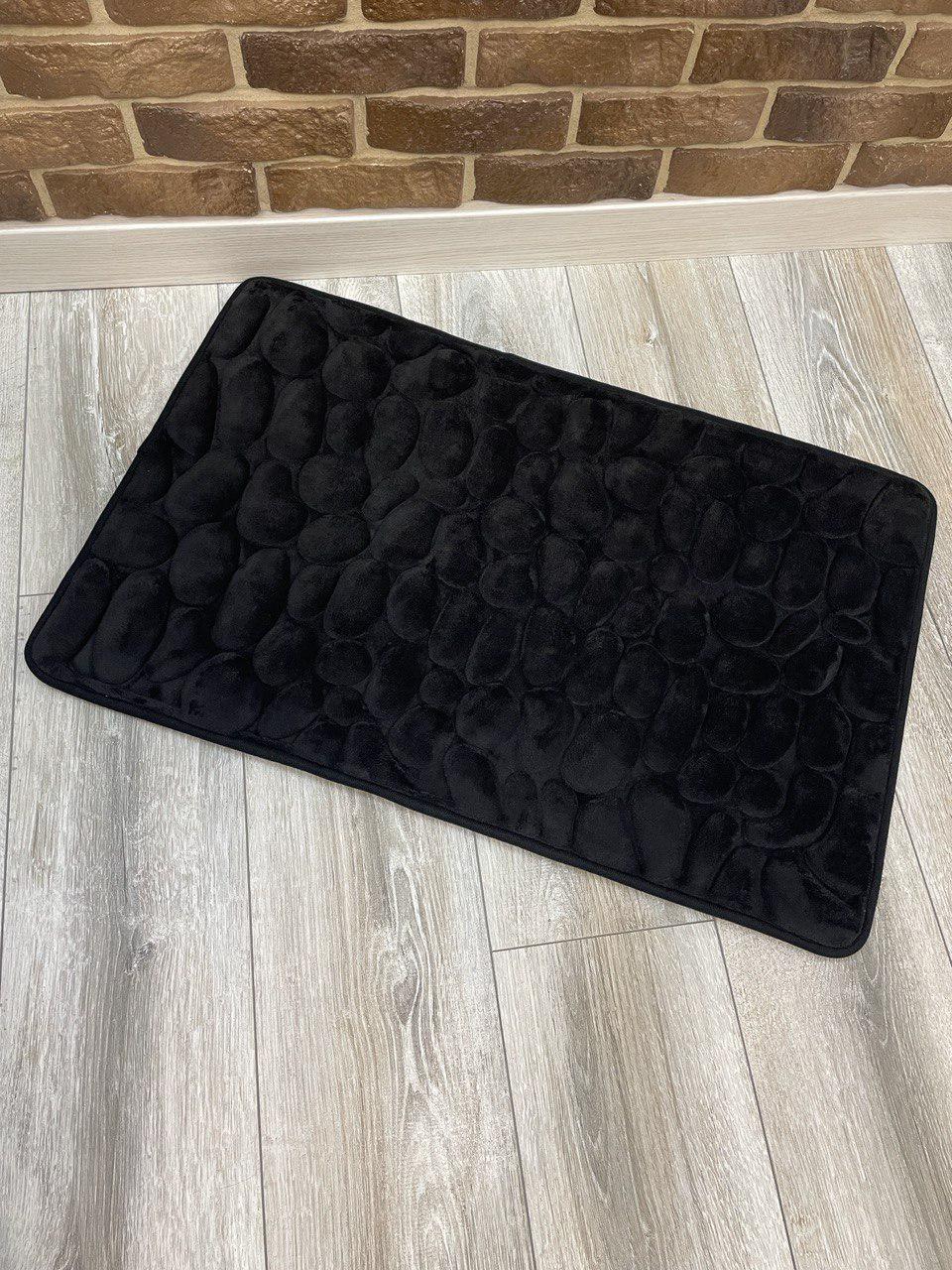 Килимок для ванної Stone Premium Memory Foam 80х50 см Чорний (KS0004) - фото 7 Килимок для ванної Stone Premium Memory Foam 80х50 см Чорний (KS0004) - фото 7