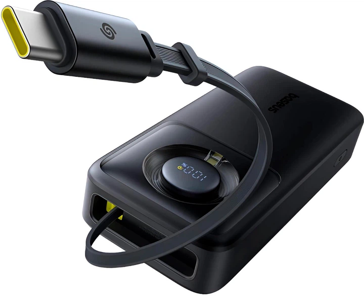 Повербанк для ноутбука Baseus 20000 mAh 65 W Free2Pull Power Bank with Retractable Cable 1 Type-C/PD/QC3A Cosmic Black - фото 5 Повербанк для ноутбука Baseus 20000 mAh 65 W Free2Pull Power Bank with Retractable Cable 1 Type-C/PD/QC3A Cosmic Black - фото 5