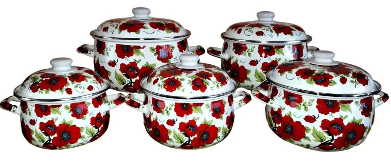 Набір емальованих каструль Edenberg EB-1 878 5 шт