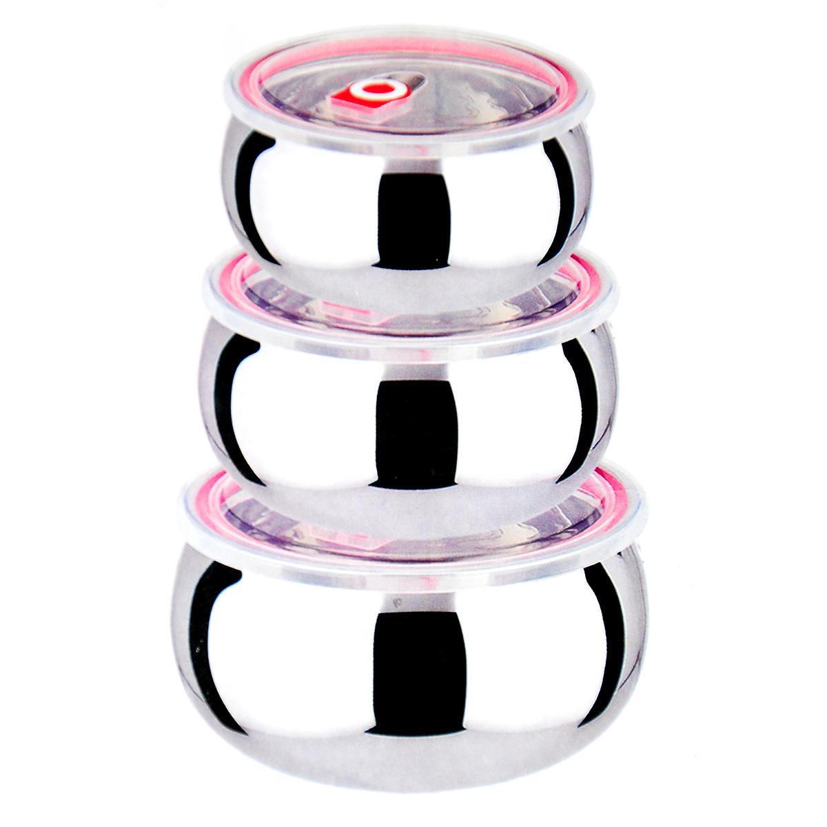 Набір судочків Unique UN-1516 з нержавіючої сталі 3 шт.