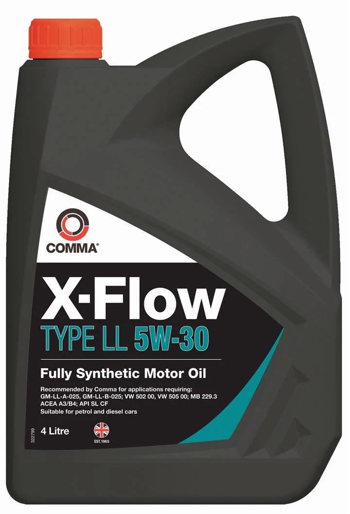 Моторное масло COMMA X-Flow LL A3/B4 SL/CF 5W-30 4 л (XFLL4L)