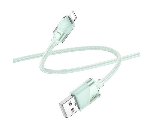 Кабель Data Hoco U132 Lightning 60W 2,4A 1,2 м Green