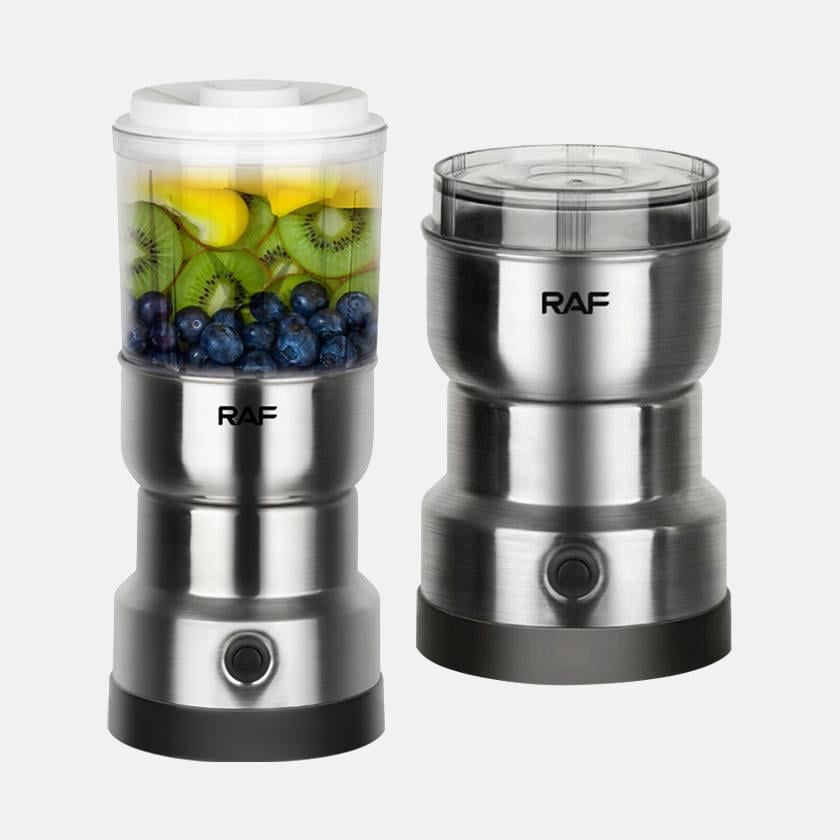 Кавомолка з блендером RAF R-7126 2в1 із нержавіючої сталі Grey Кавомолка з блендером RAF R-7126 2в1 із нержавіючої сталі Grey