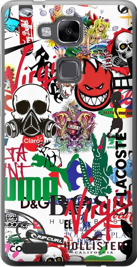 Чехол на Huawei Ascend Mate 7 Many different logos (4022u-140-42517)