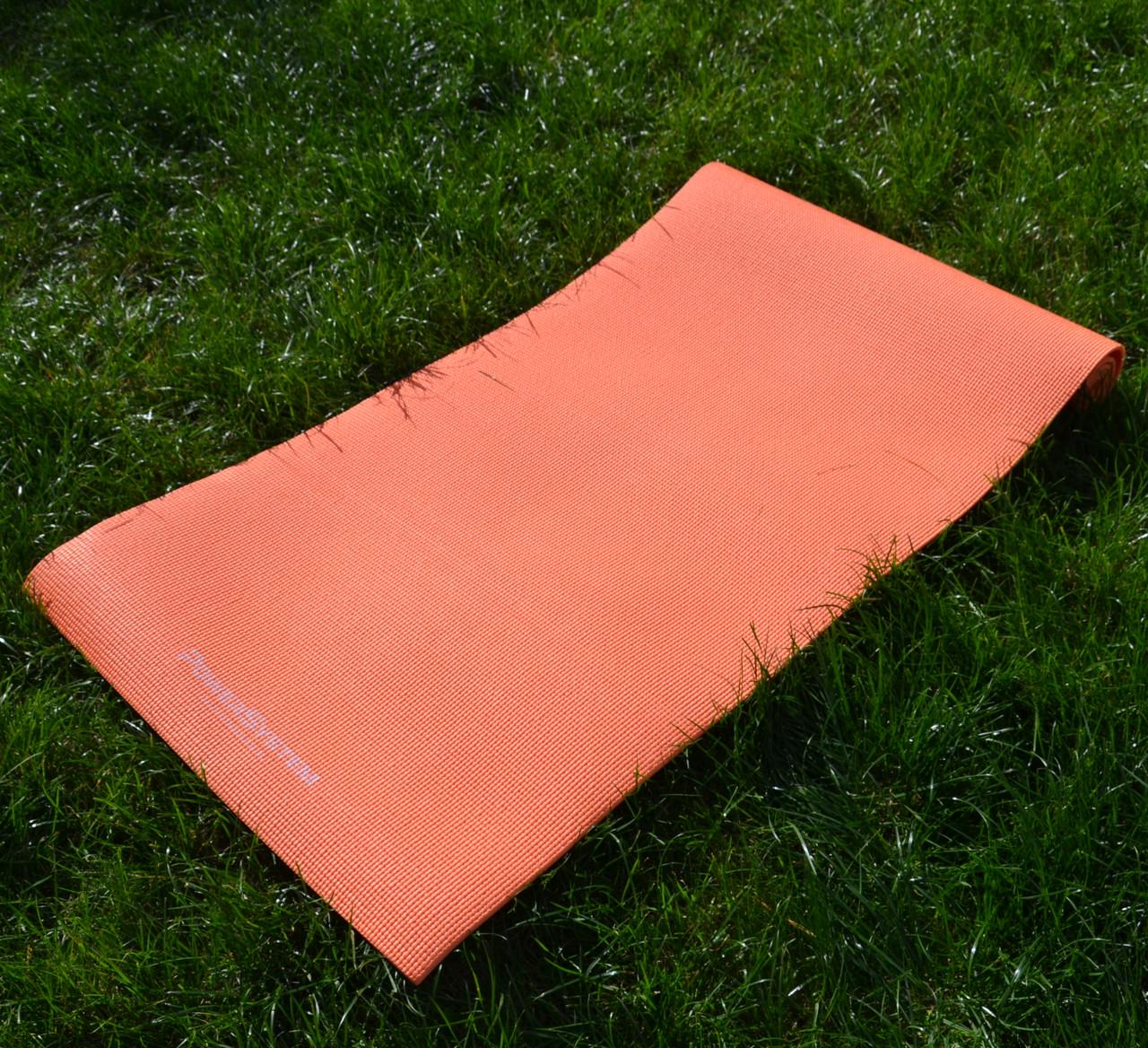 Коврик для йоги и фитнеса Power System PS-4014 PVC Fitness Yoga Mat Orange 173х61х0,6 см (15272641) - фото 5