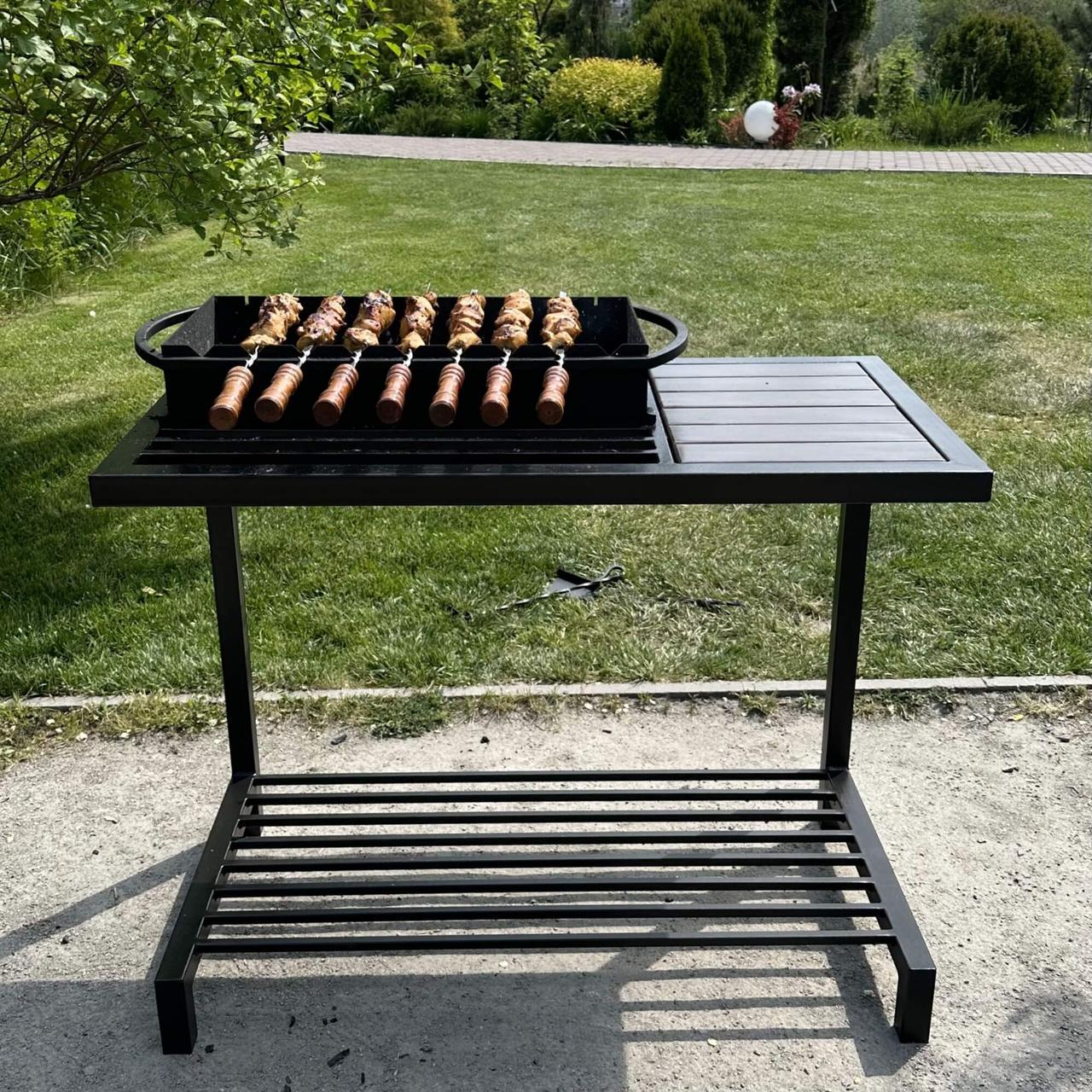 Мангал Metalzavod Локі на 9 шампурів 4 мм в стилі loft 110х59х92 см (ML9-4C) - фото 3 Мангал Metalzavod Локі на 9 шампурів 4 мм в стилі loft 110х59х92 см (ML9-4C) - фото 3