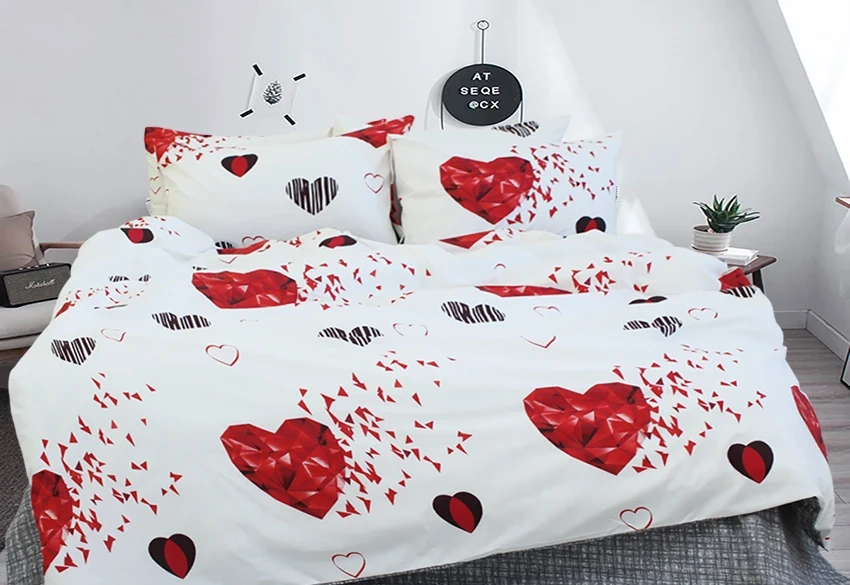 Комплект постельного белья с компаньоном TAG Tekstil R7634 двуспальный (2853)