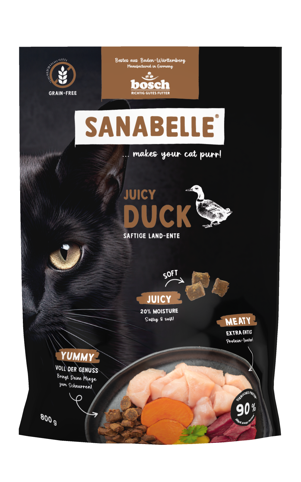 Мягкий корм для котов Sanabelle Juicy с уткой 800 г