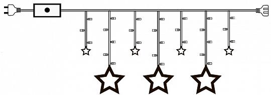 Гірлянда світлодіодна Laplandia Зірки 138 LED 220 В 3х0,95х 0,55 м - фото 4