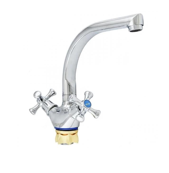 Змішувач для кухні Udis DTZ4-D827 двохвентильний Хром