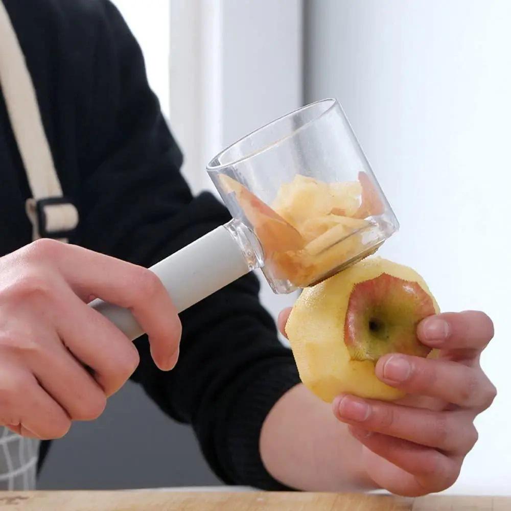 Овочечистка ручна Store Fruit Peeler кухонна для видалення шкірки з контейнером для овочів та фруктів - фото 9