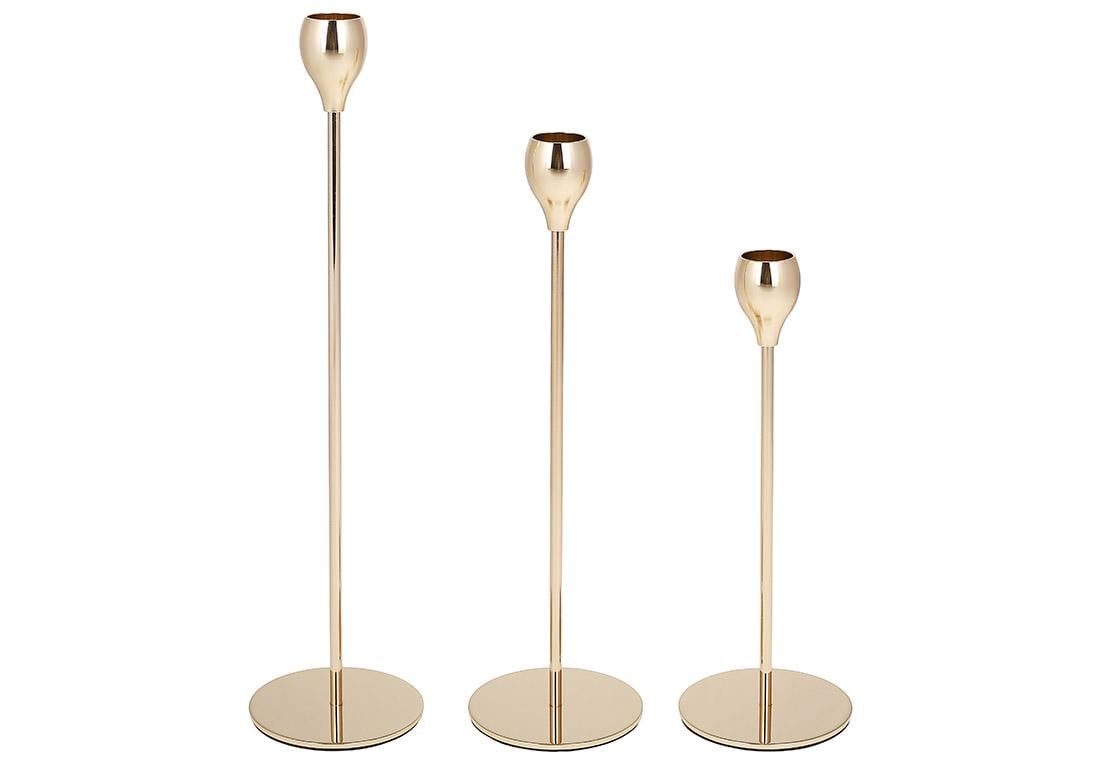 Набор подсвечников на высокой ножке 3 шт. 21,5/26,5/31,5 см (448-023)