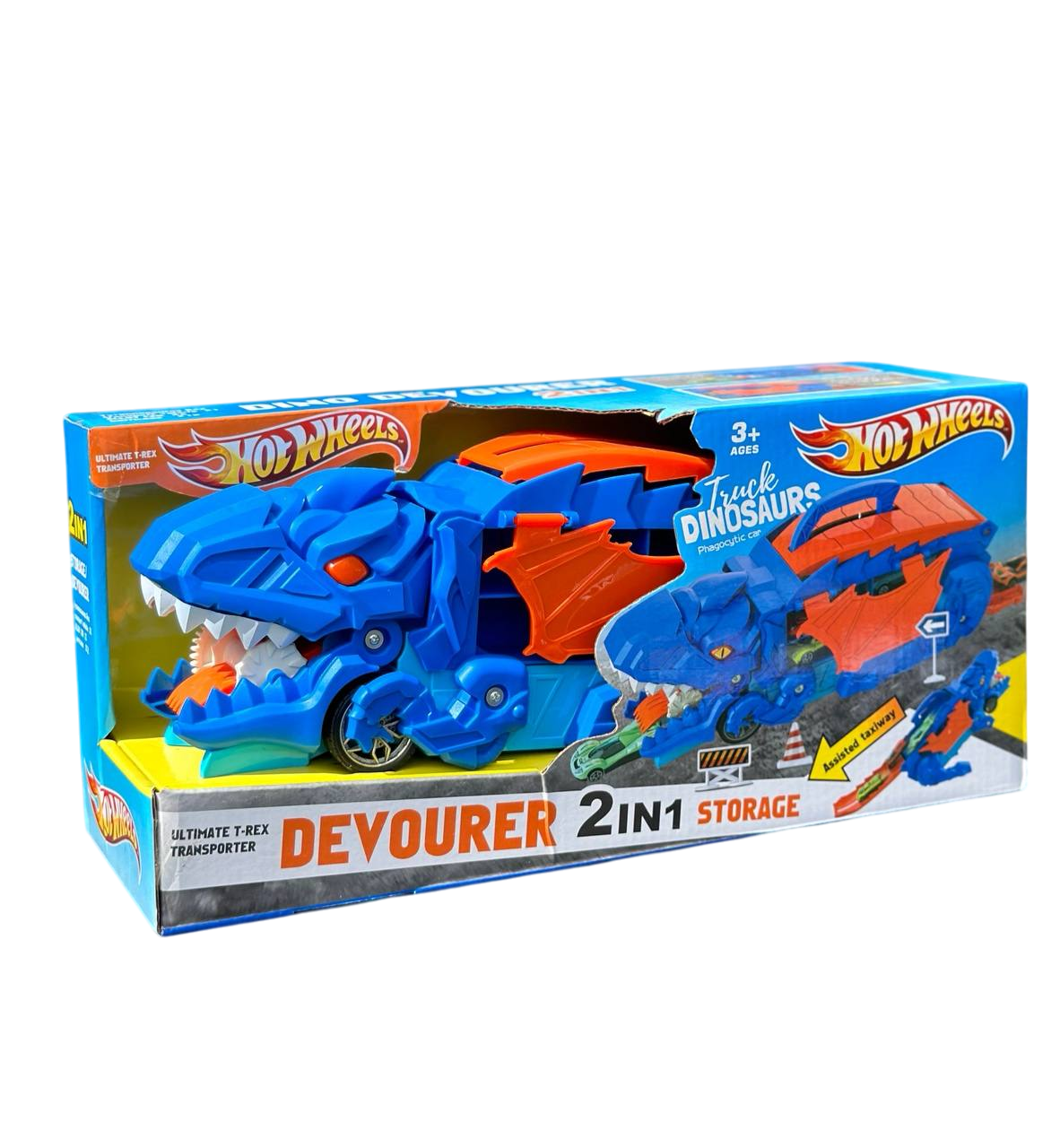 Трейлер-автовоз трансформер Dino Y 2126 A 2в1 з 3 машинками (2227951622)