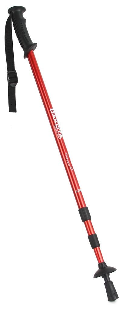 Туристические палки для скандинавской ходьбы с насадками в чехле Красный