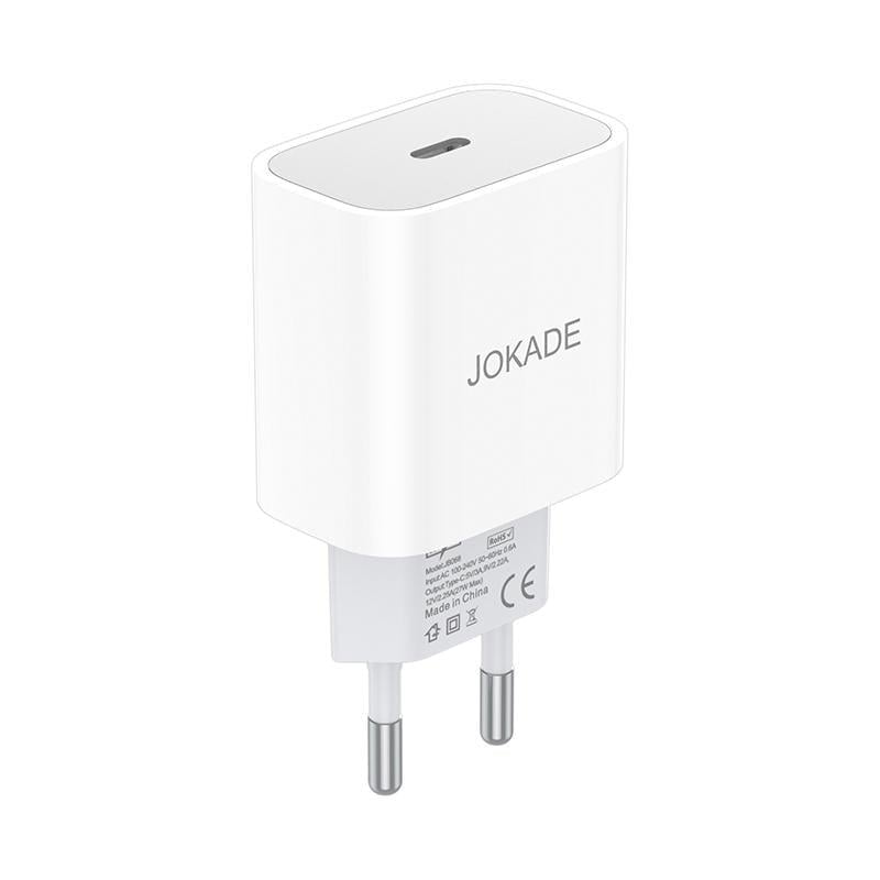 Мережевий зарядний пристрій Jokade JB068 USB-C/27W Білий (844731)
