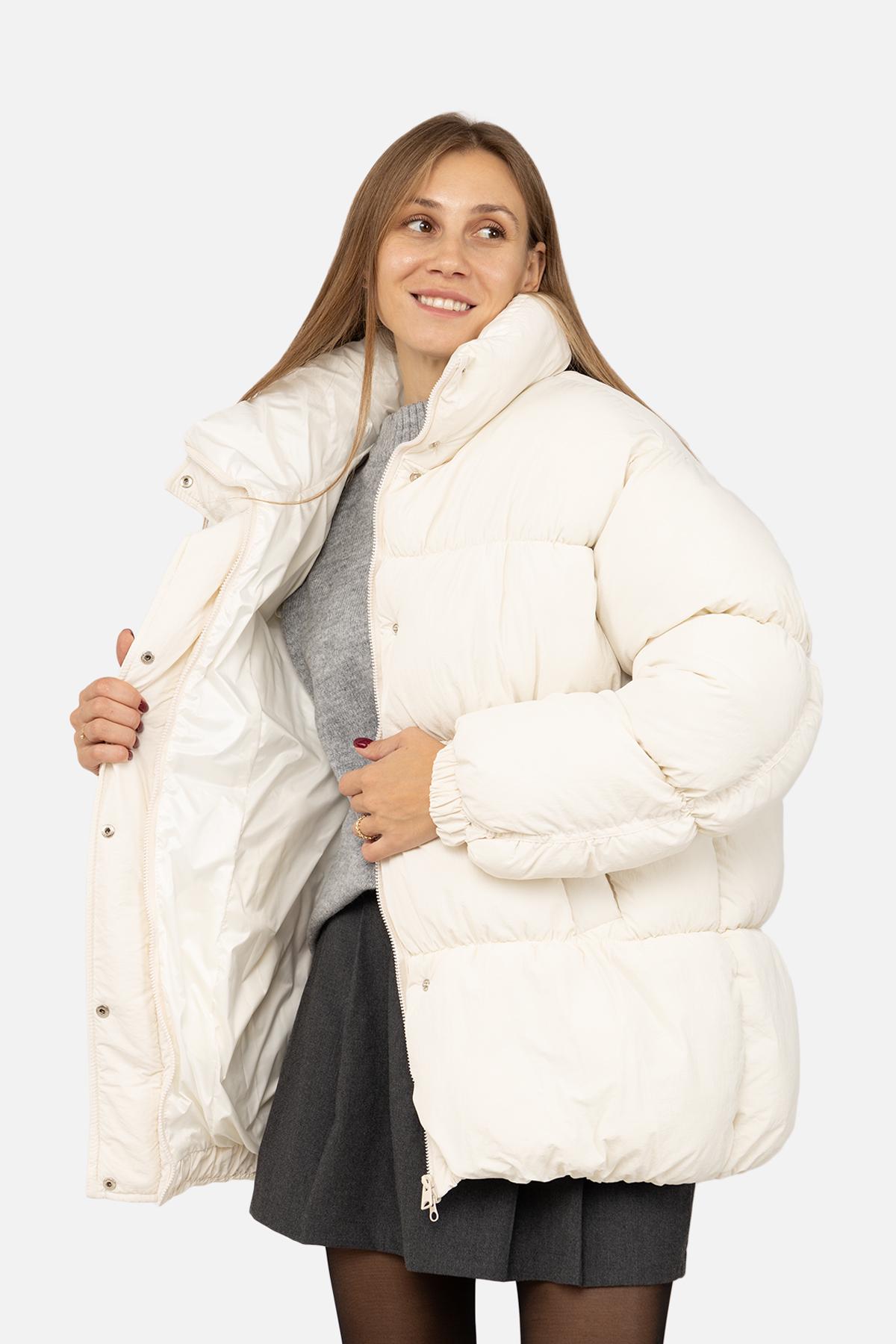 Куртка жіноча молочний р. 48 (SKT001020235) - фото 4 Куртка жіноча молочний р. 48 (SKT001020235) - фото 4