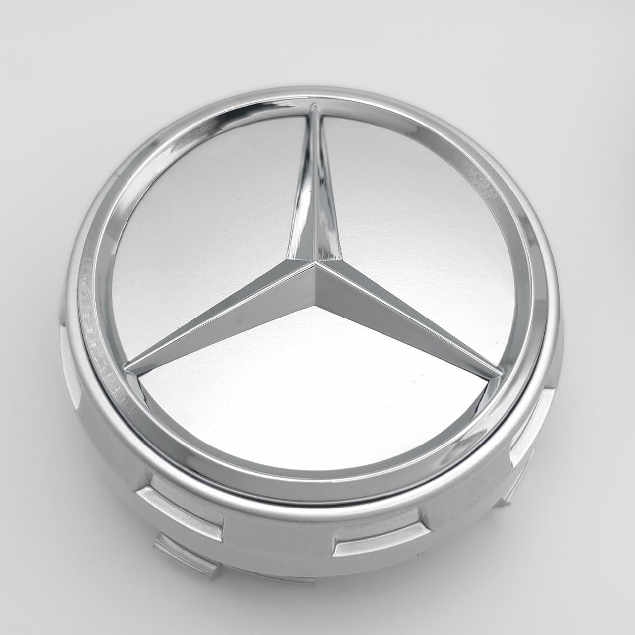 Колпачок заглушка ступицы колеса Mercedes Benz 75 мм тип 5 Хром глянец (3012742746)