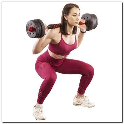 Набор штанга/гантеля HMS SGР40 40 кг Черно-красный (299737) - фото 4 Набор штанга/гантеля HMS SGР40 40 кг Черно-красный (299737) - фото 4